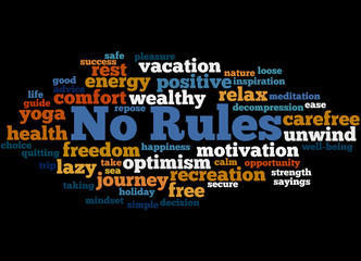 No Rules, word cloud concept 7