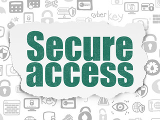 Privacy concept: Secure Access on Torn Paper background