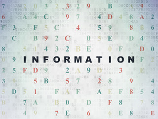 Fototapeta na wymiar Information concept: Information on Digital Data Paper background
