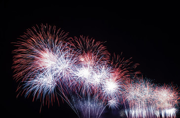 Fireworks light up the night sky