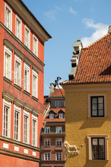 Buildings in the Old Town of Warsaw, Poland
