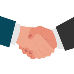 handshake, agreement concept, flat design, vector illustration