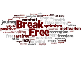Break Free, word cloud concept 4