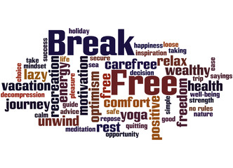 Break Free, word cloud concept 8