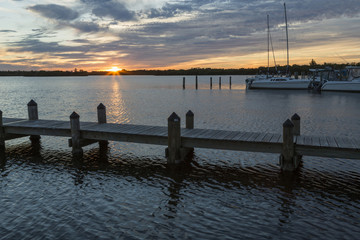 Colorfull sunset on Pine Island, Florida