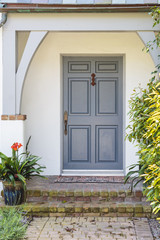 Front door, country style with landscape
