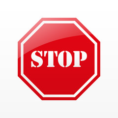 Red stop sign illustration