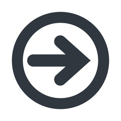 Arrow in black and white isolated icon, vector illustration.