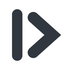 Arrow in black and white isolated icon, vector illustration.