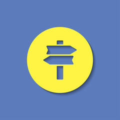 road sign vector icon