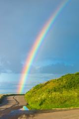 Rainbow near Aberdeen harbour Scotland UK