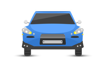 Car sedan vehicle transport type design sign technology style vector. Generic sedan car design flat vector illustration isolated on white. Transport sedan object