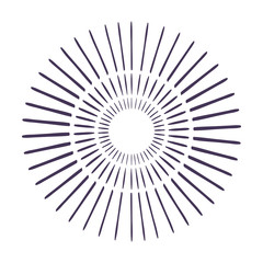 Obraz premium Sunburst in black and white colors graphic design, vector illustration.