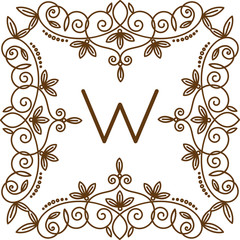 Vector sign monogram logo and badge emblem line art vector illustration. Emblem monogram luxury badge logo template flourishes calligraphic elegant ornament line vector