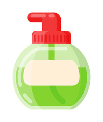 Fototapeta premium House hold bottle template and container bottle pack design bottle template. Bottle template plastic package. Blank package container dummy bottle template flat vector illustration.