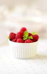 raspberries fuits on a table