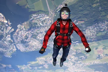 Photo sur Plexiglas Sports aériens Parachutisme en Norvège