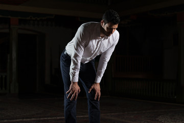 Religious Muslim Man Praying