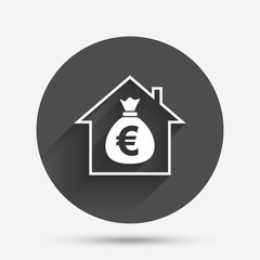 Mortgage sign icon. Real estate symbol.