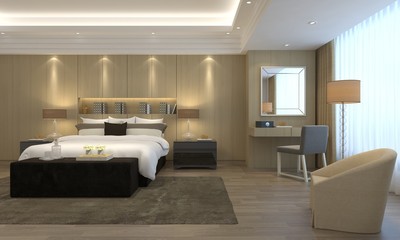 Bedroom Interior 3D Illustration