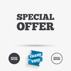 Special offer sign icon. Sale symbol.