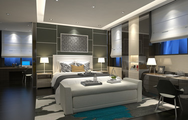Bedroom Interior 3D Illustration