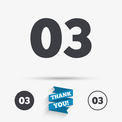 Third step sign. Loading process symbol.