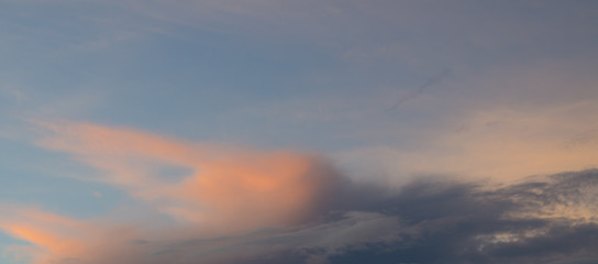 sky and clouds in sunset and sunrise,colorful sky in nature,back