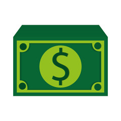 green dollar bills icon