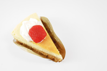 Slice of Plain New York Cheesecake