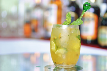 Passion Mojito cocktail
