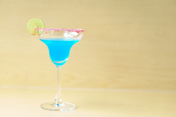 Blue margarita tequila cocktail