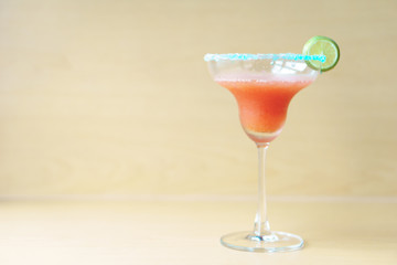 Strawberry margarita tequila cocktail