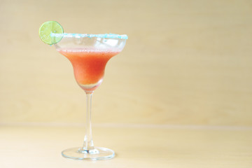 Strawberry margarita tequila cocktail