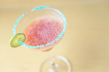 Strawberry margarita tequila cocktail