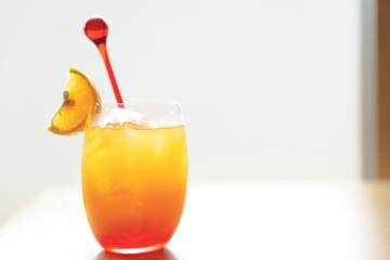 Classic sunrise tequila cocktail