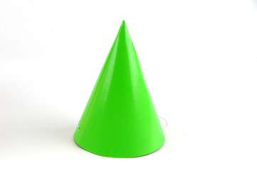 shiny party hat on white background