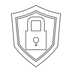 shield with safety lock icon