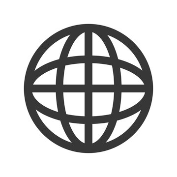 earth globe diagram icon