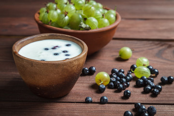 Blueberries and gooseberries