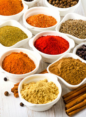 Assortment of  spices