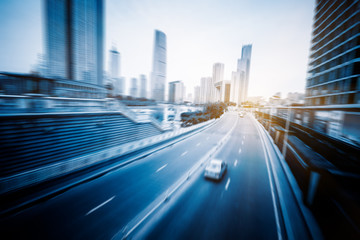Fototapeta premium motion blurred urban traffic