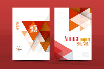 Geometric design A4 size cover print template