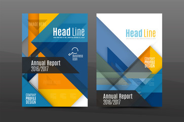 Squares and triangles annual report cover template