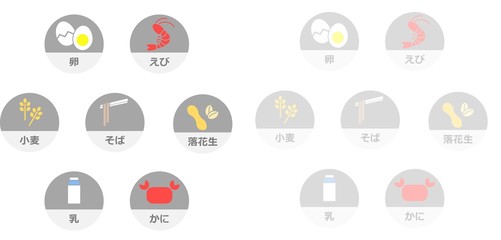 アレルギー主要7品目　アイコン