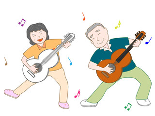 ギター演奏のシニア