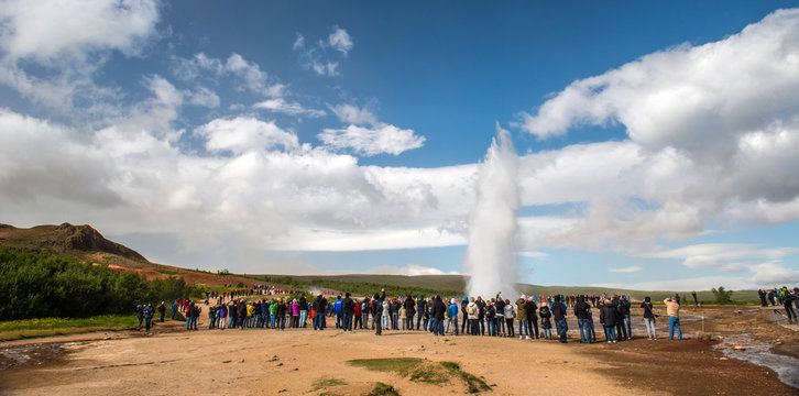 Strokkur geyser, south of Iceland