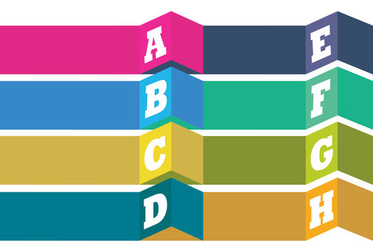 Vector Layout Design with Alphabet Bullet Points List