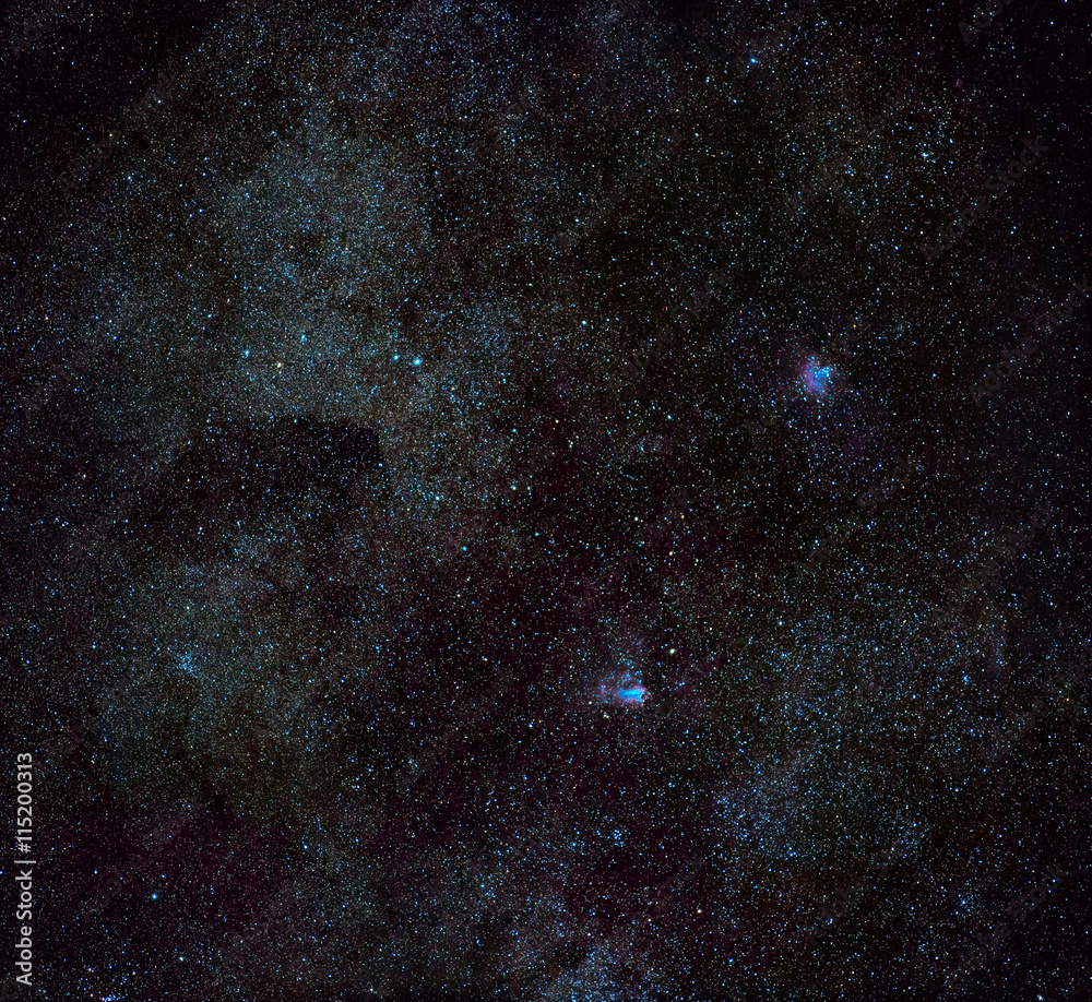 Wall mural eagle & omega nebulae