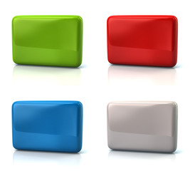 Set of blank buttons